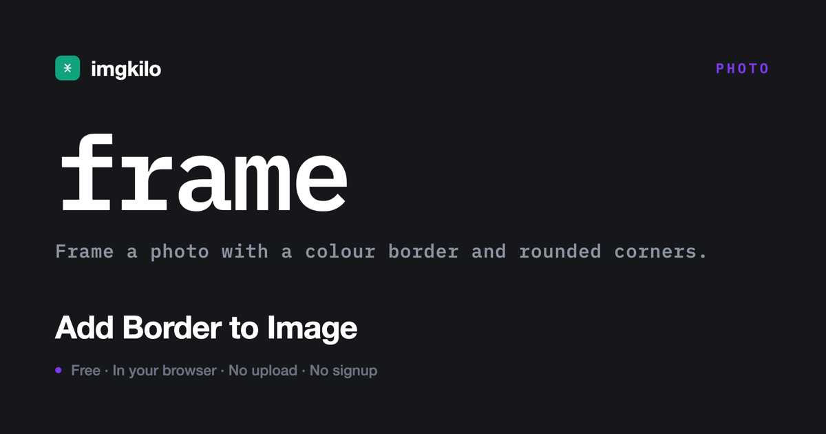 Add a border to an image