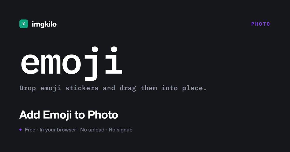 Add emoji to a photo