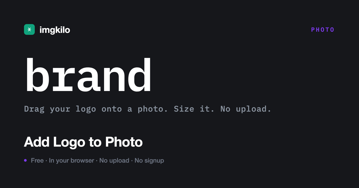 Add a logo to a photo