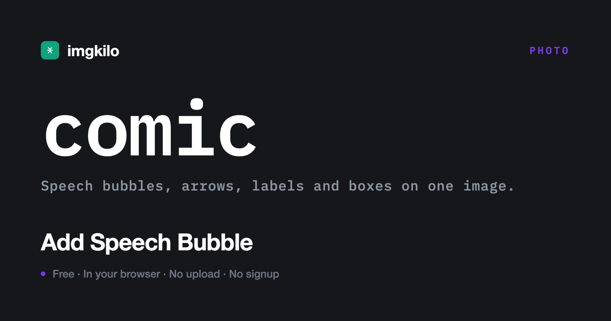Add a speech bubble to an image