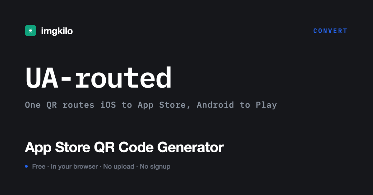 App-install QR for iOS and Android in one scan