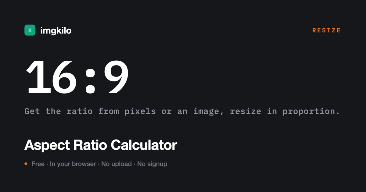 Aspect ratio calculator