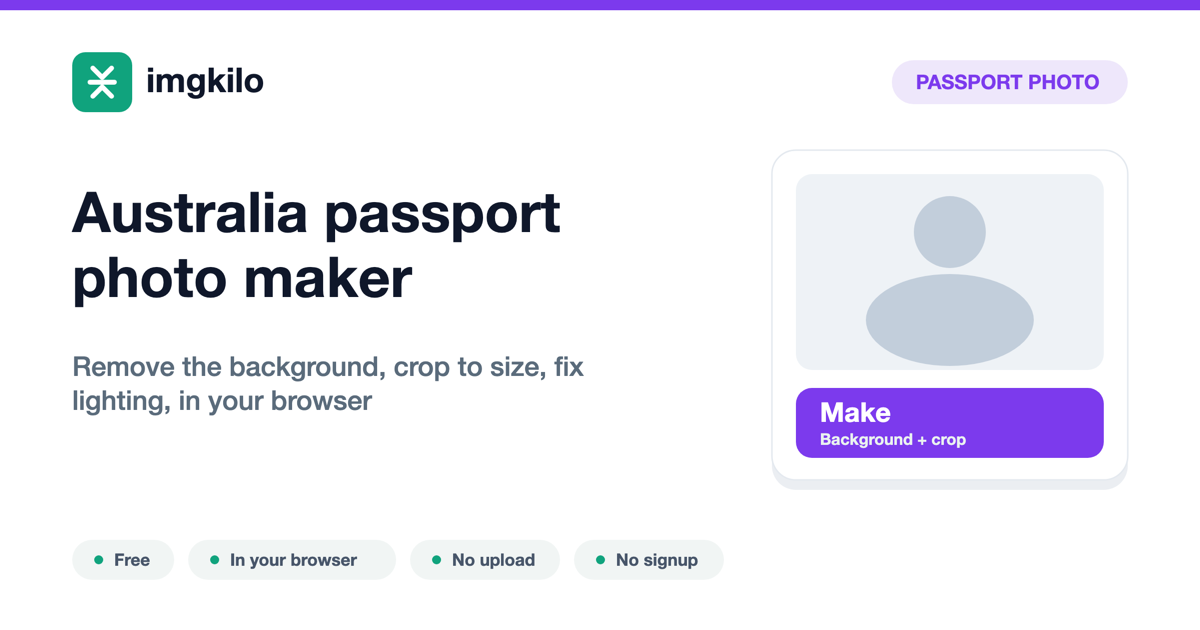 Australia passport photo maker