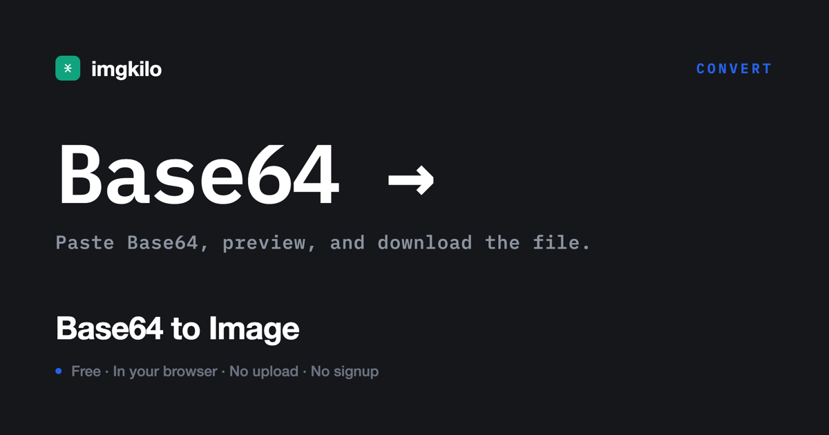 Base64 to image