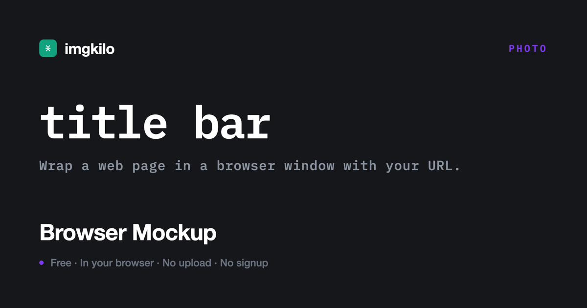 Browser mockup generator