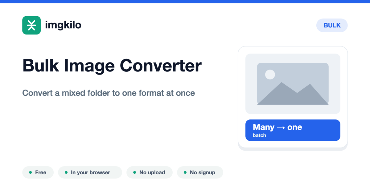 Convert many images at once, free