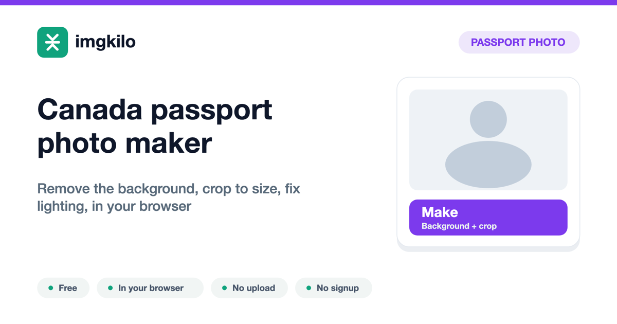 Canada passport photo maker
