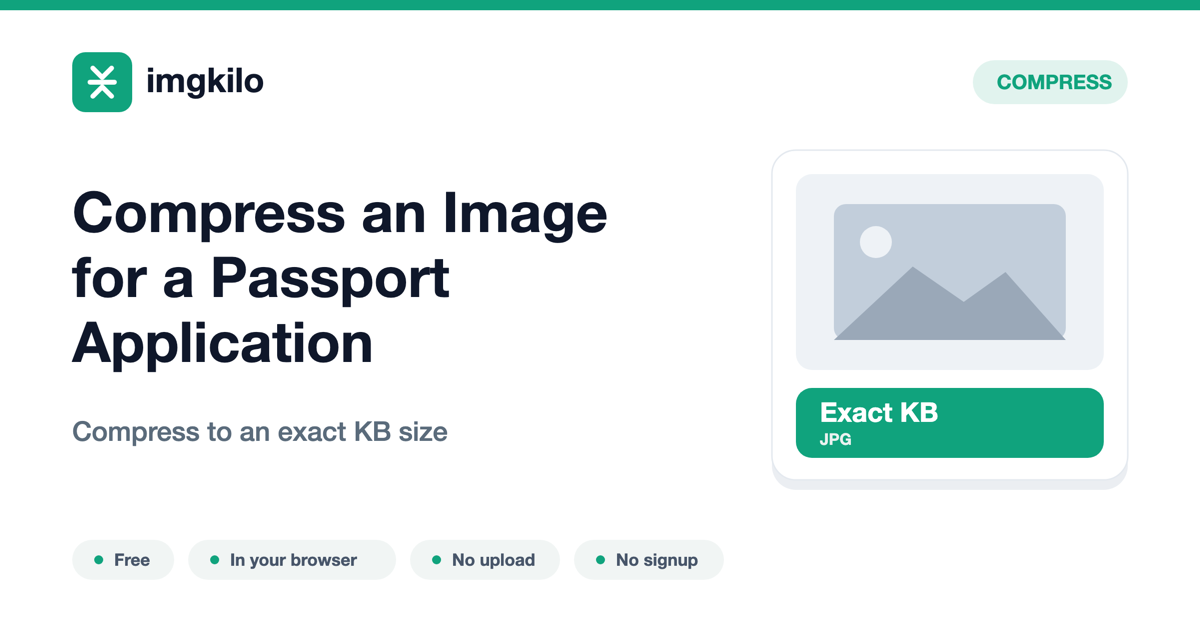 Compress an Image for a Passport Application