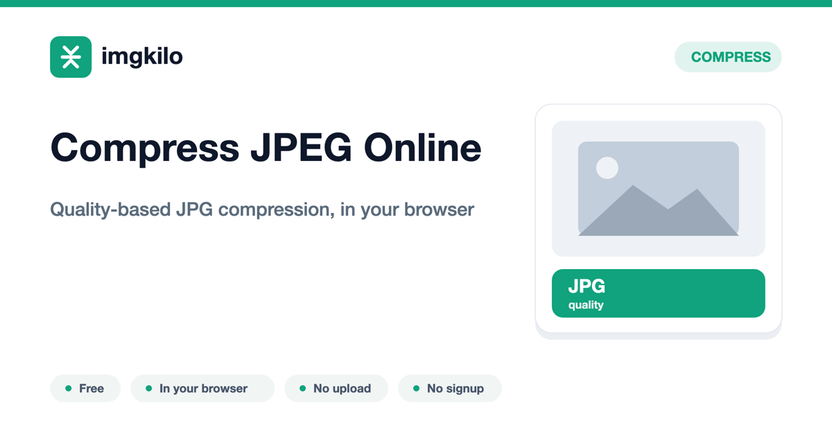 Compress JPEG images online, free