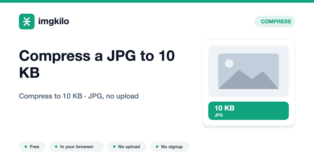 Compress a JPG to 10 KB
