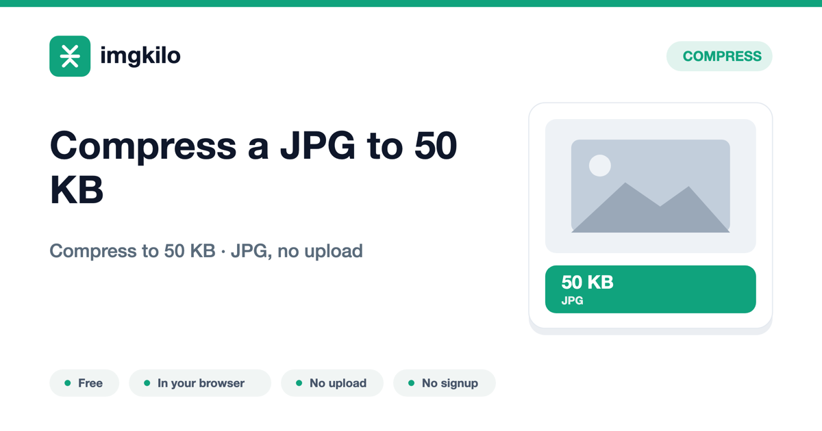 Compress a JPG to 50 KB