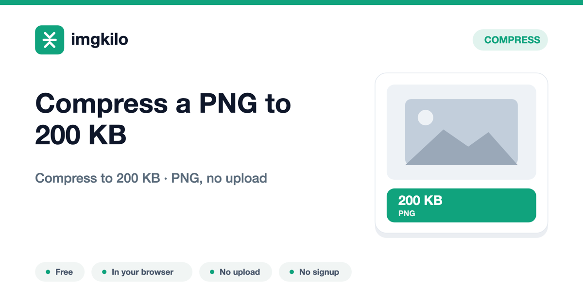 Compress a PNG to 200 KB