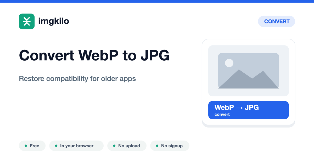 Convert WebP to JPG online, free