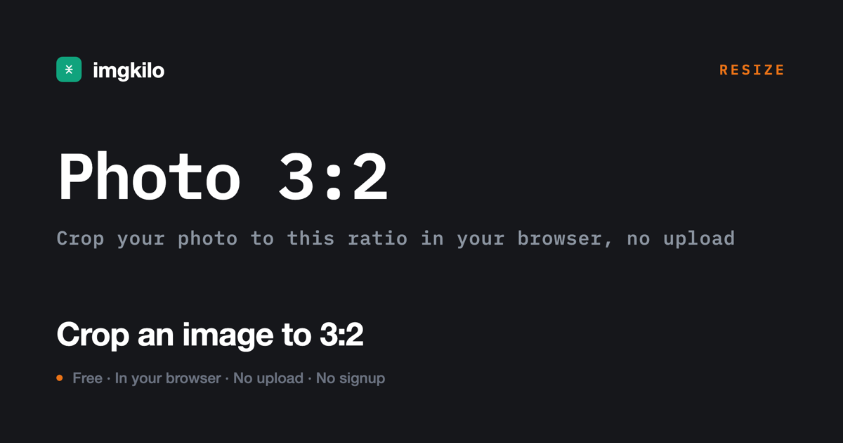 Crop an image to 3:2
