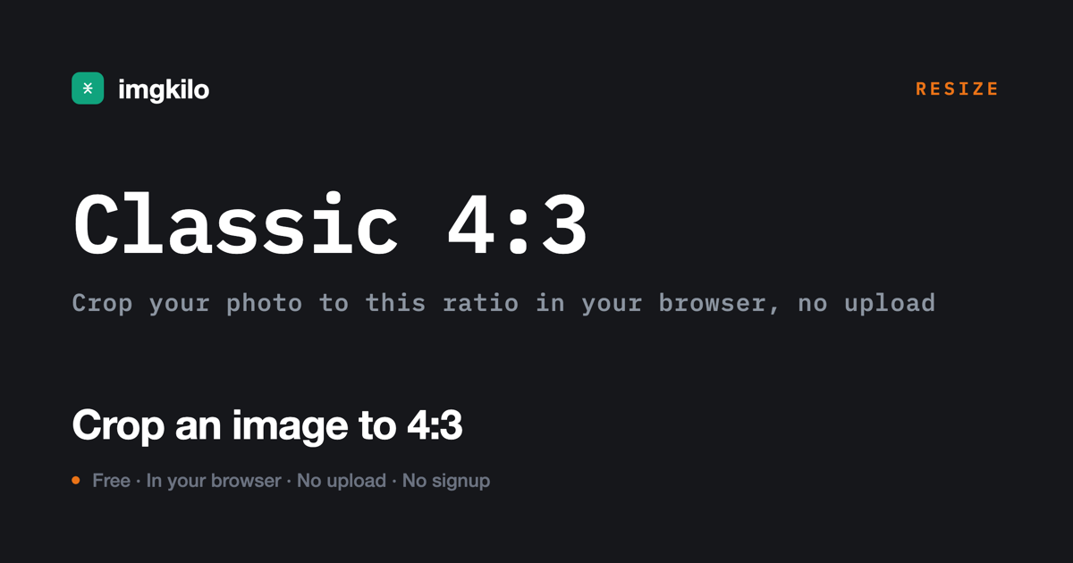 Crop an image to 4:3
