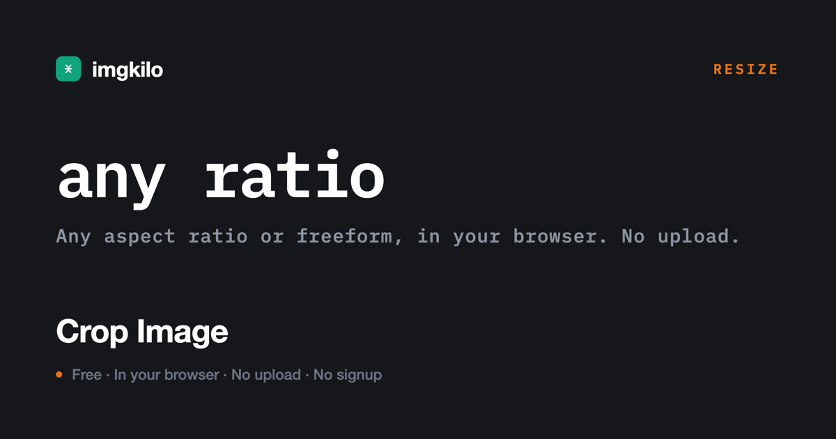 Crop an image online, free