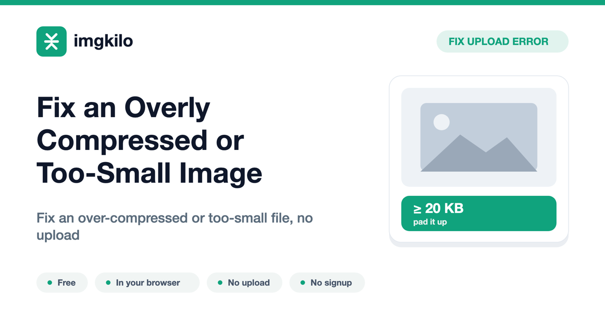 Fix an Overly Compressed or Too-Small Image