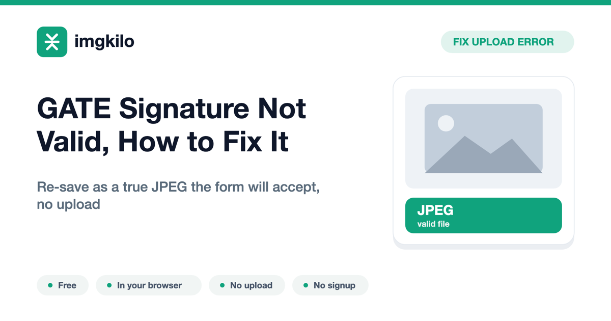 GATE Signature Not Valid, How to Fix It