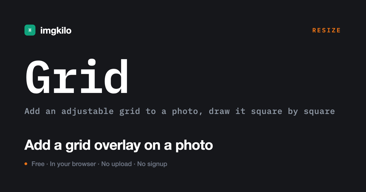 Add a grid overlay on a photo