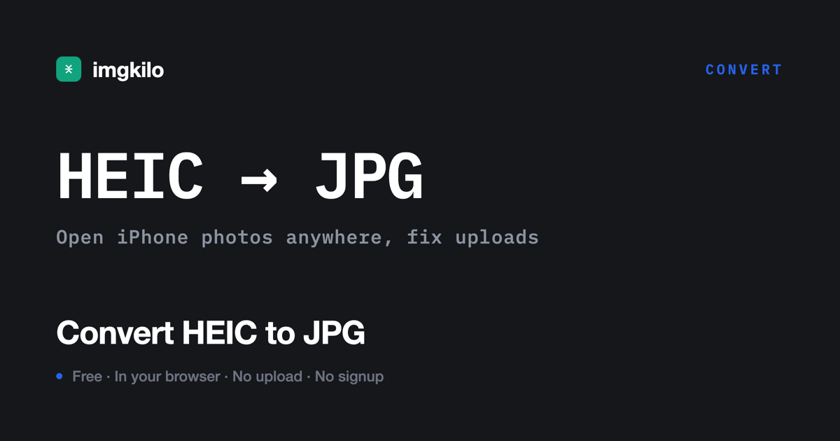 Convert HEIC to JPG