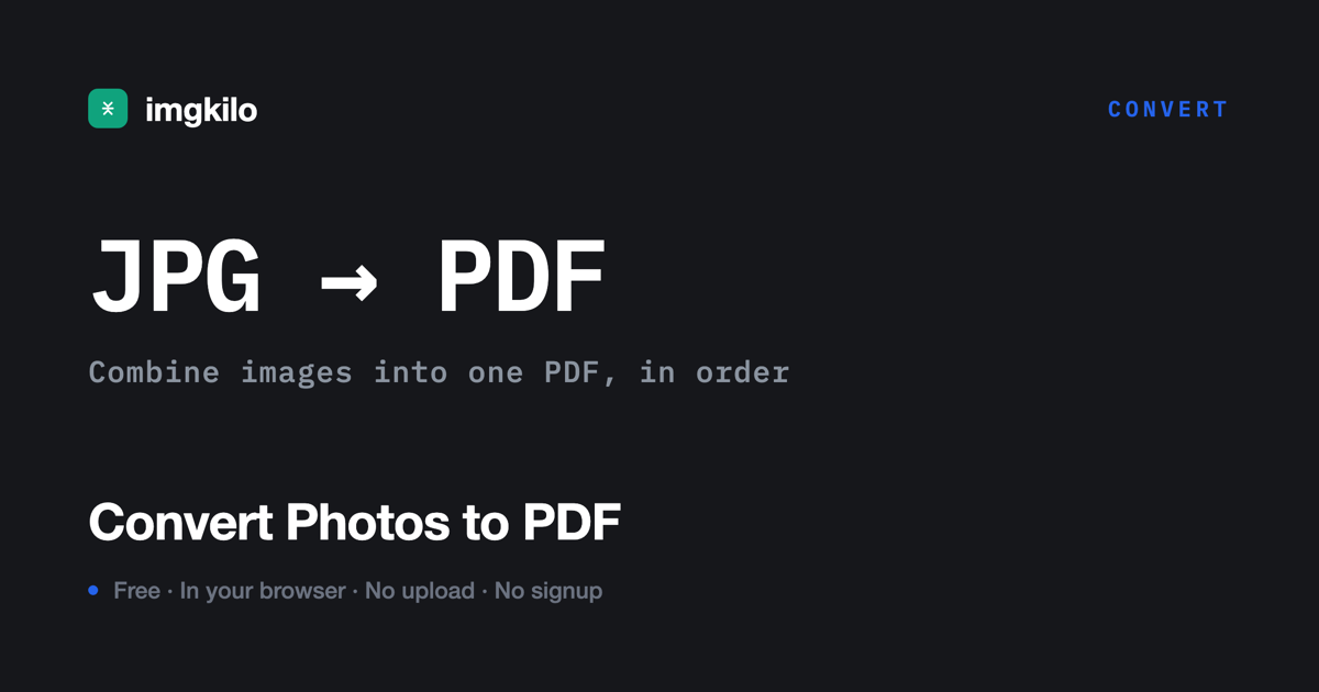 Photos to PDF
