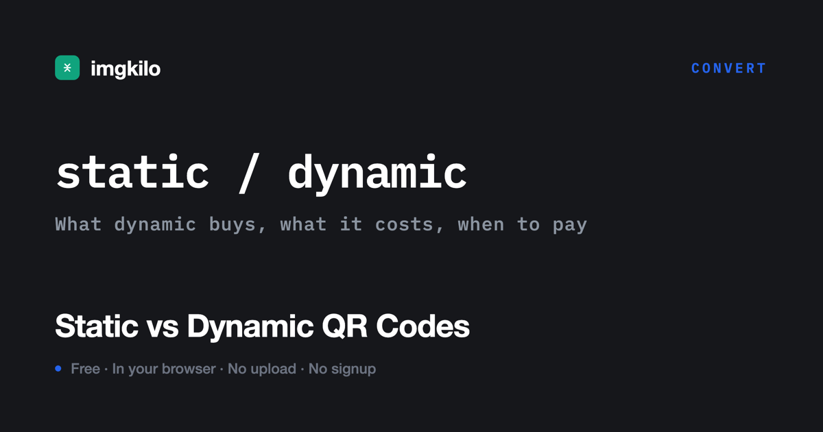 Static vs dynamic QR codes