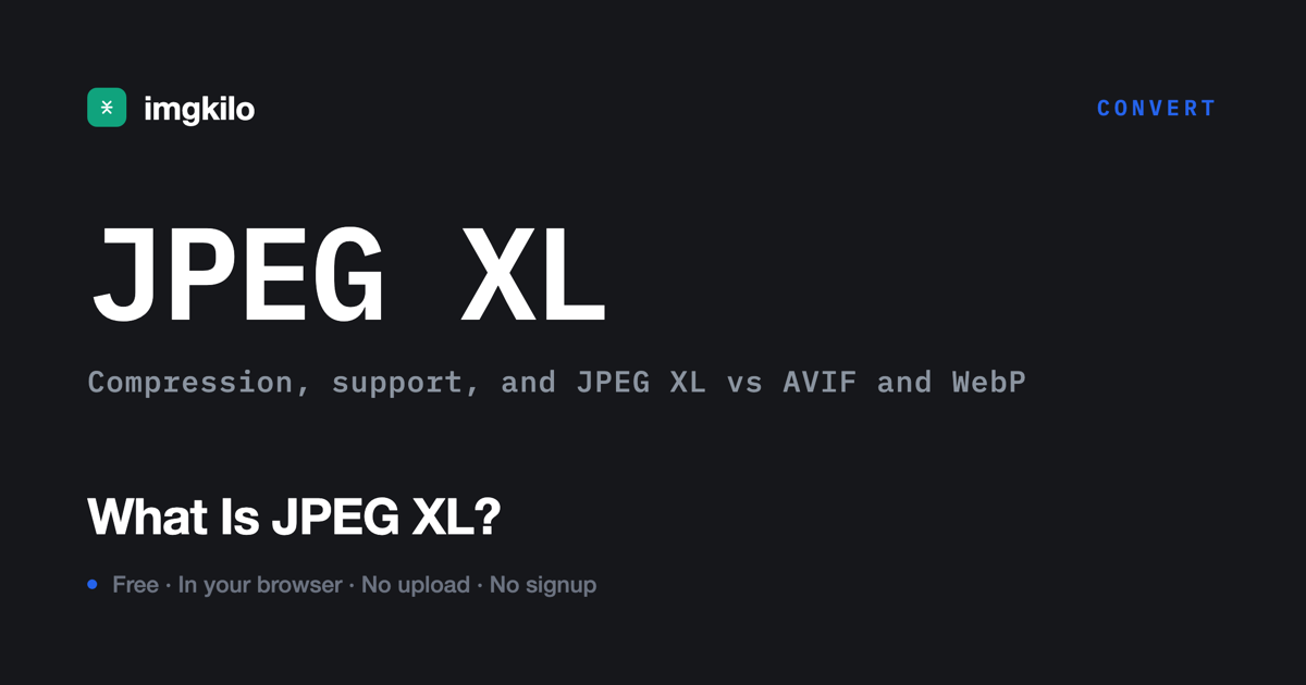 What is JPEG XL?