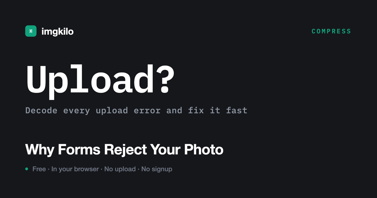Why uploads get rejected
