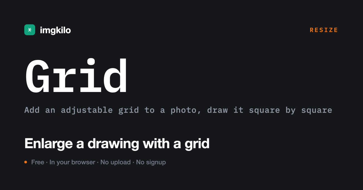 Enlarge a drawing with a grid