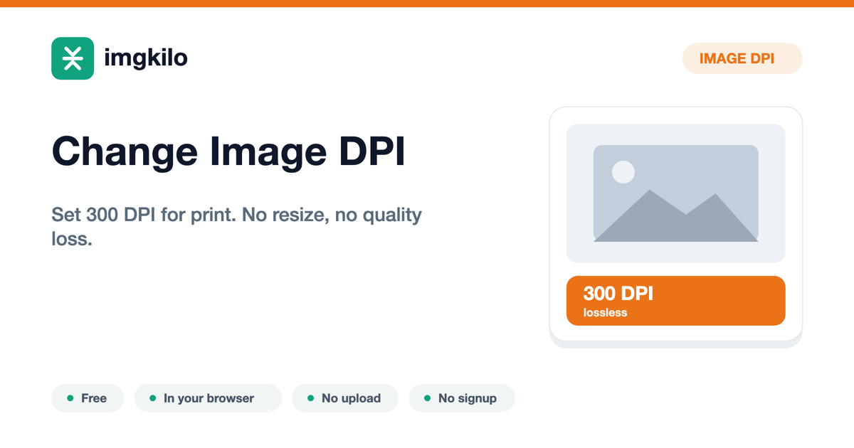 Change image DPI online, free