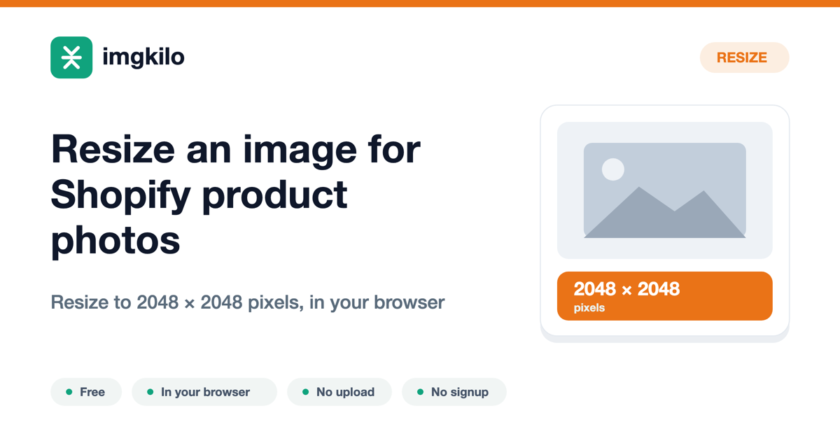 Resize an image for Shopify product photos