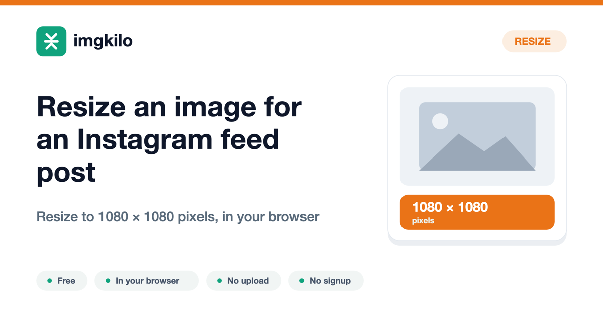 Resize an image for an Instagram feed post
