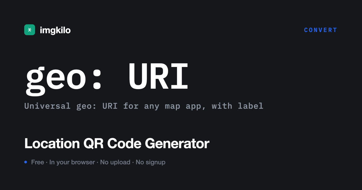 Location QR that opens in any map app