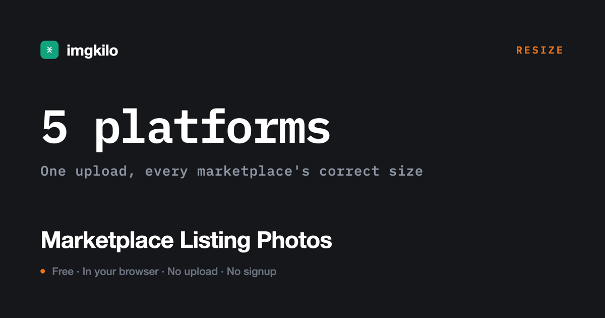 Marketplace listing photo optimizer
