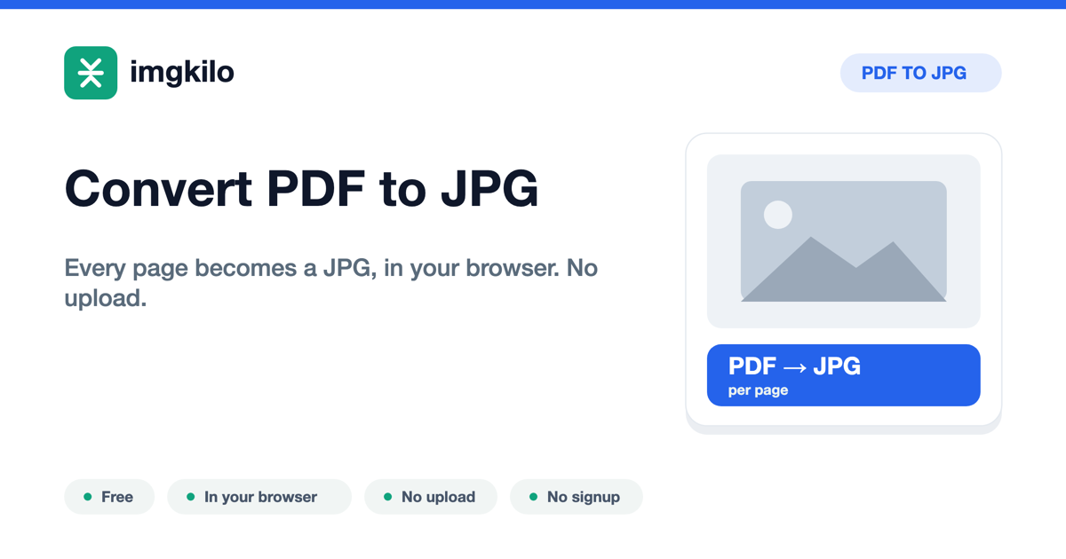 Convert PDF to JPG online, free