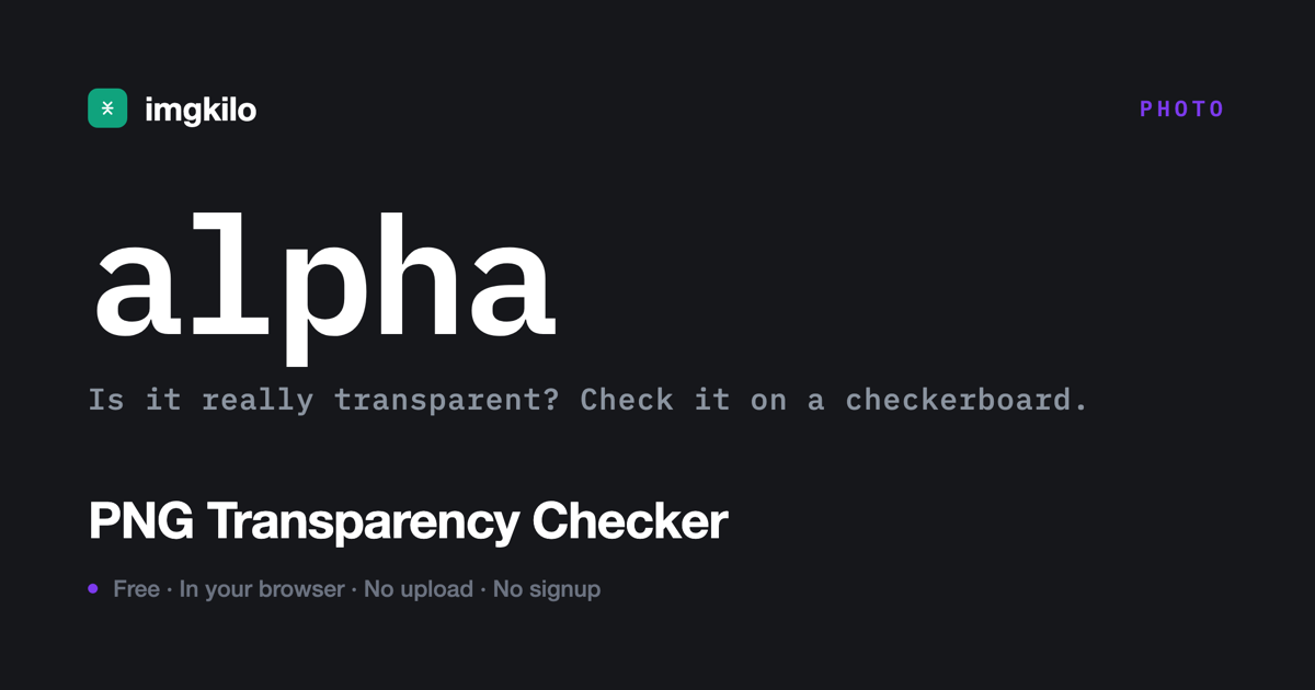 PNG transparency checker