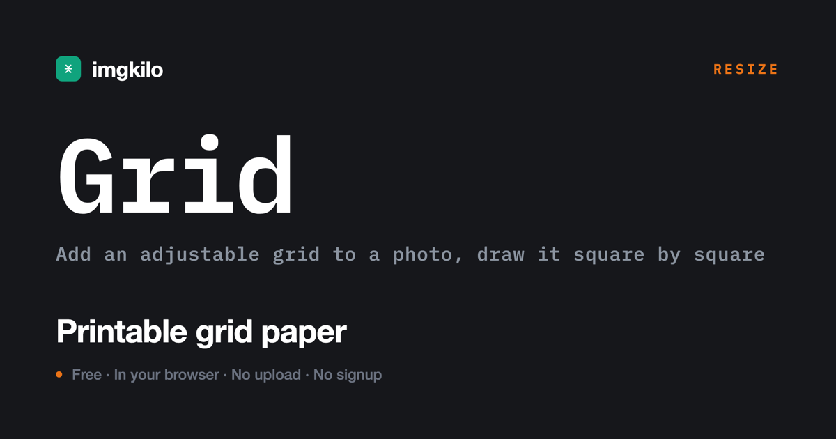 Printable grid paper