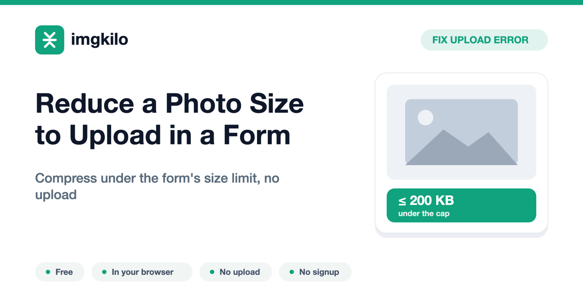 Reduce a Photo Size to Upload in a Form