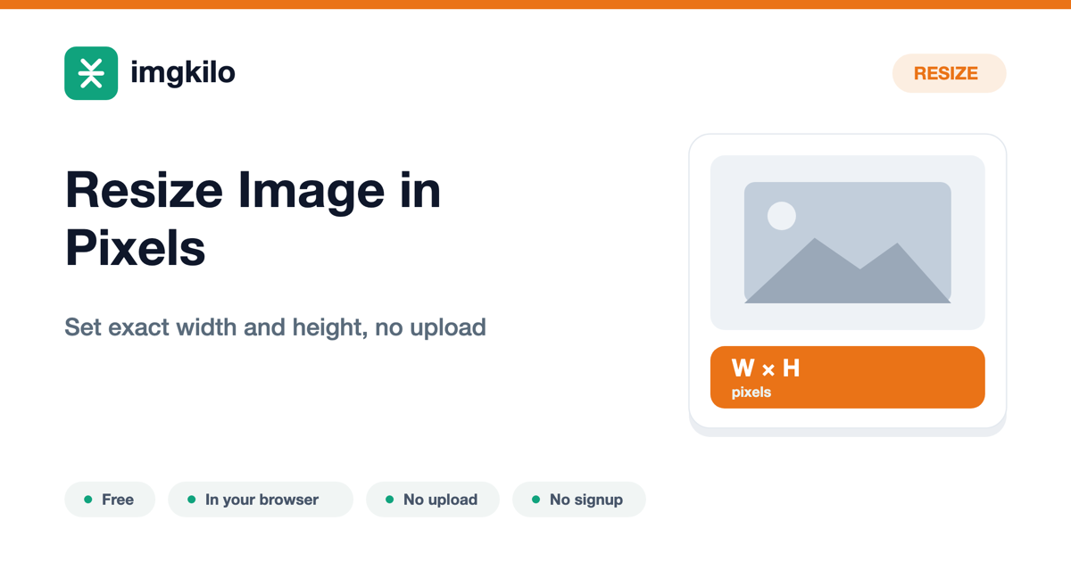Resize images online to exact pixels, free