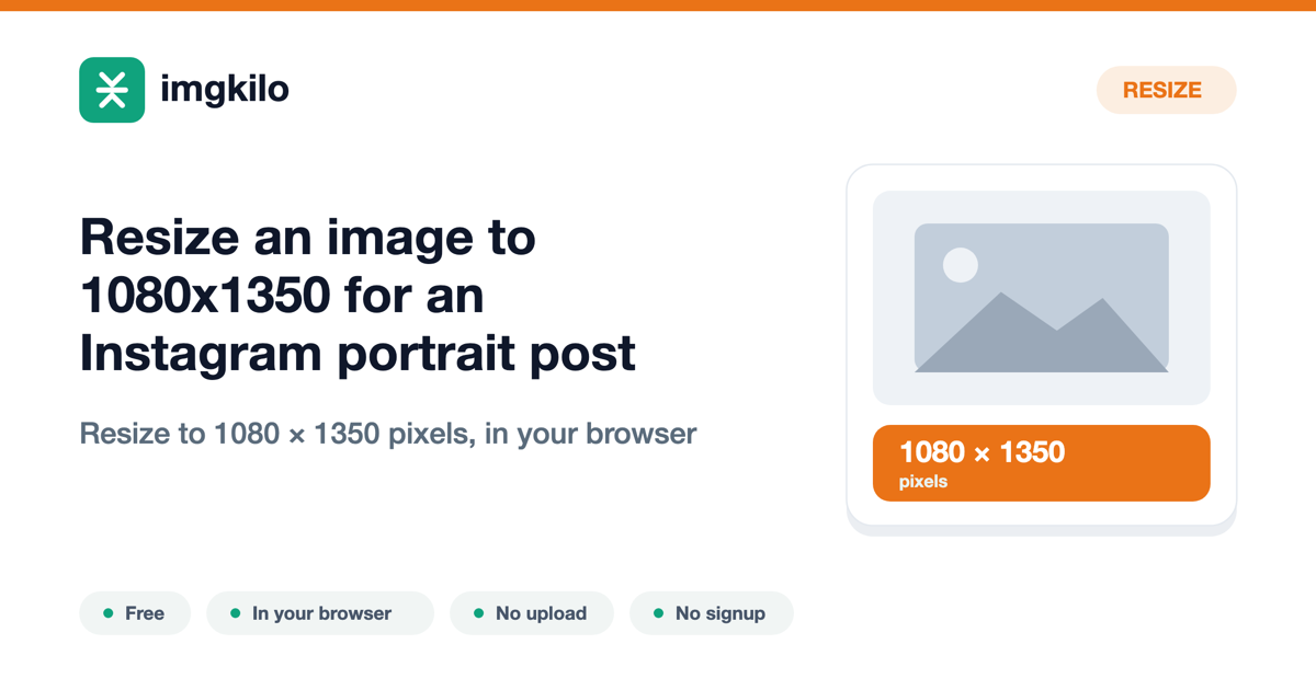 Resize an image to 1080x1350 for an Instagram portrait post