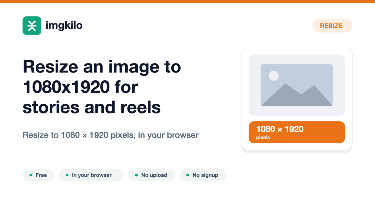Resize an image to 1080x1920 for stories and reels