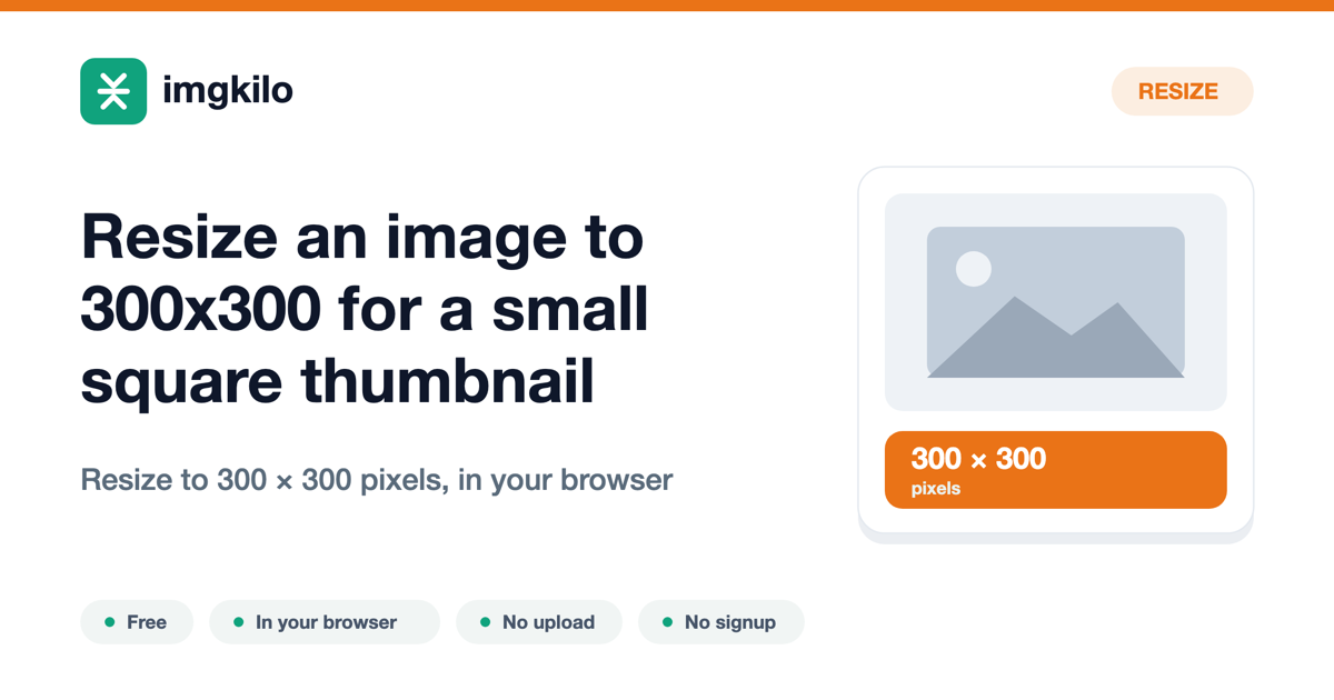 Resize an image to 300x300 for a small square thumbnail