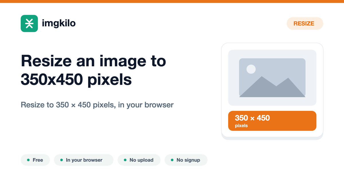 Resize an image to 350x450 pixels