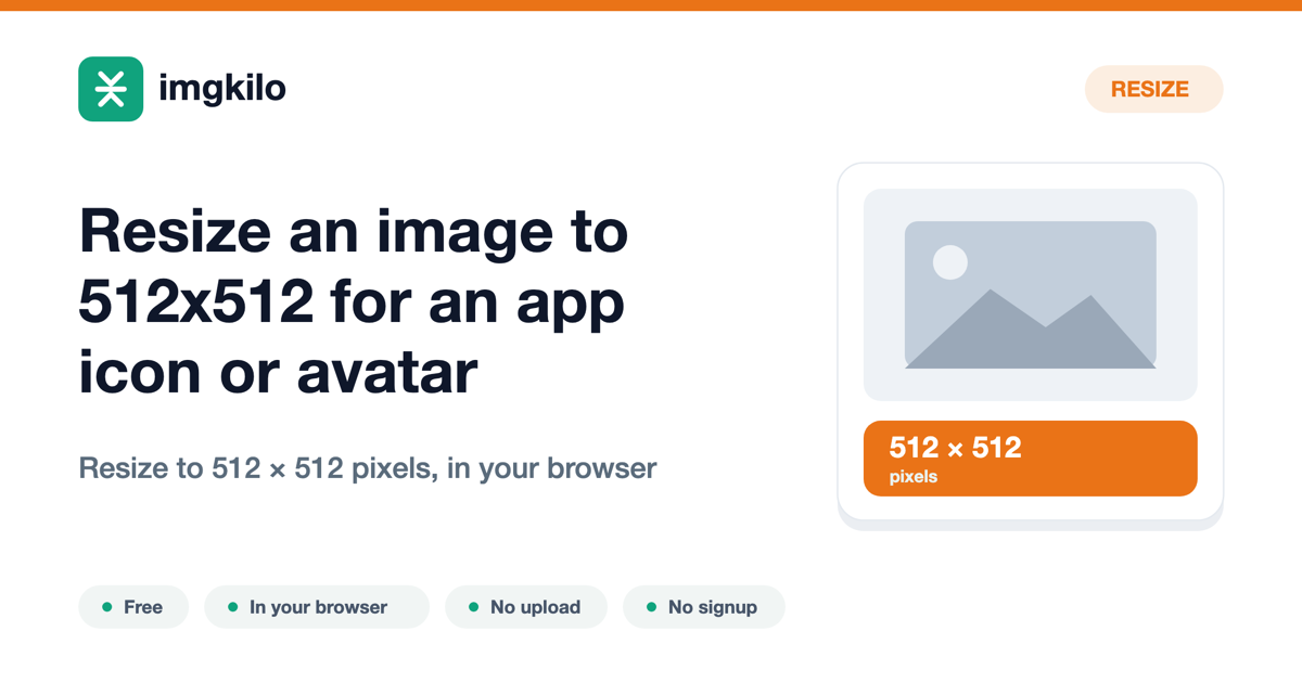 Resize an image to 512x512 for an app icon or avatar