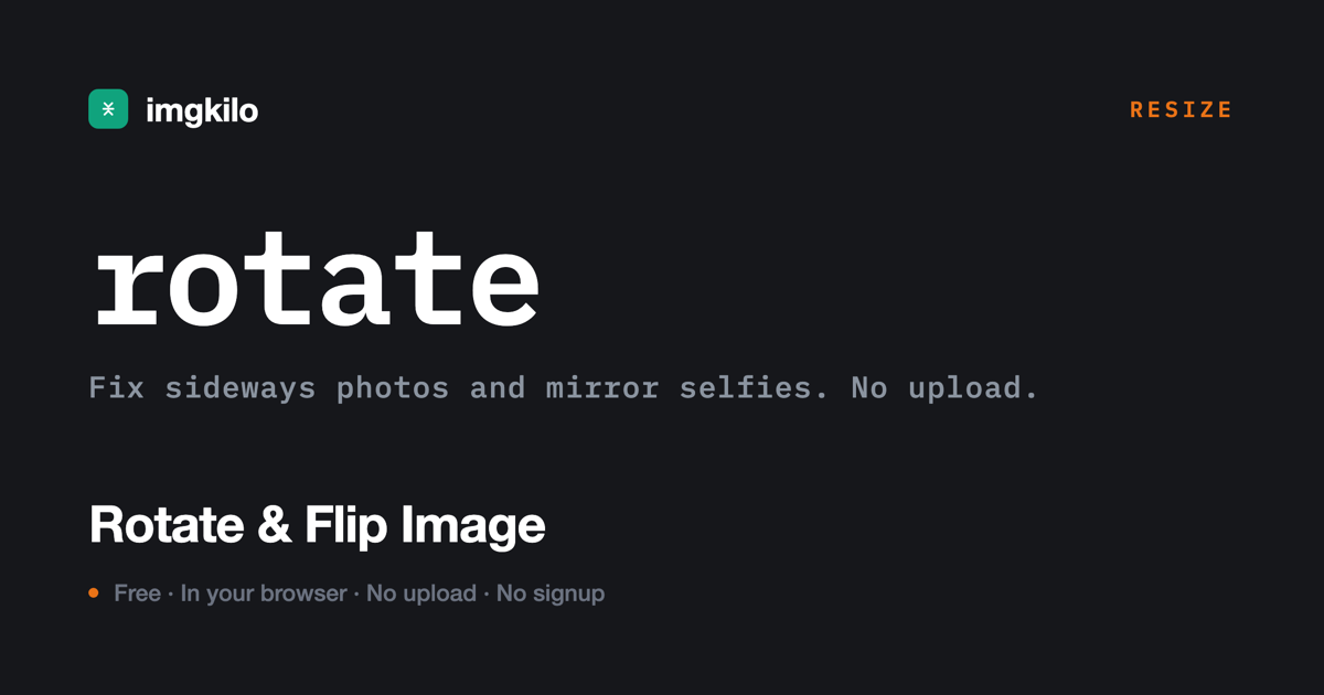 Rotate and flip an image online, free