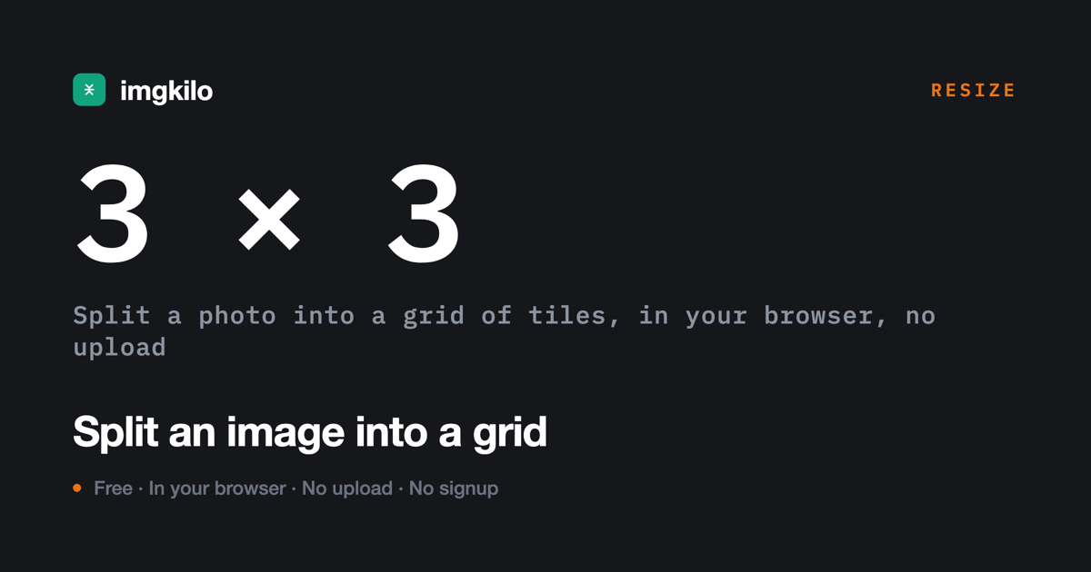 Split an image into a grid