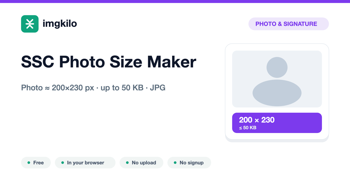 SSC Photo Size Maker