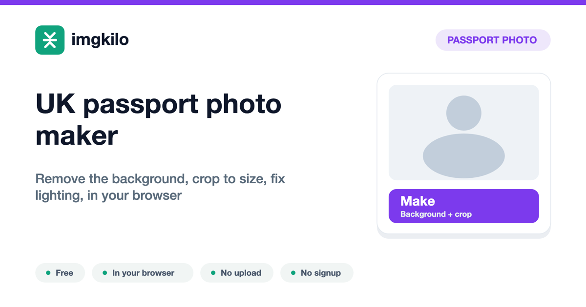UK passport photo maker