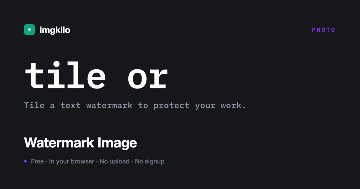 Watermark an image